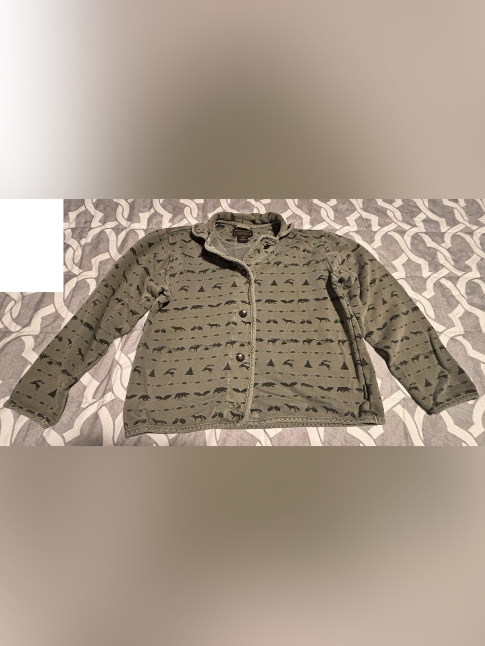 Ladies Woolrich Olive Green Button-Front Woolrich Jacket